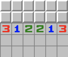 1–2–2–1 pattern, step 0 of 3