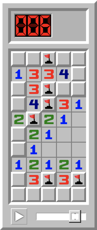 Mine counting pattern, step 0 of 6