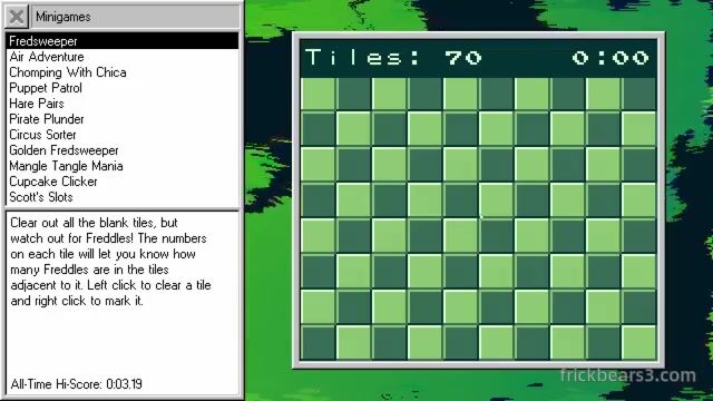 Numbered Fredsweeper board