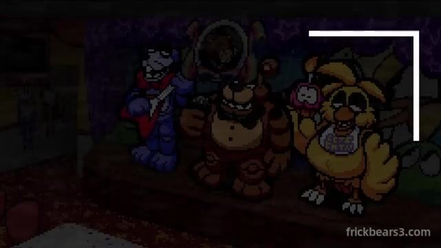 Freddy Bonnie and Chica on the main stage